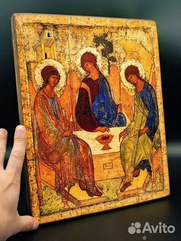 Икона Святая Троица. 36*30 с подставкой — красивый подарок