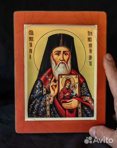 Икона деревянная "Святитель Нектарий Эгинский" — красивый подарок