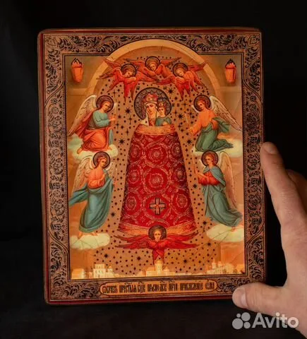 Подарочная икона деревянная "Прибавление ума" Богоматери