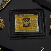 На память: Кожаный зажим «Герб» — фотография 1