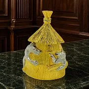 На память: Колокольчик «Мой дом — моя крепость» с золочением — фотография 1