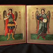 Пара икон. Архангелы Михаил и Гавриил. 21*17 см — необычный подарок — фотография 3