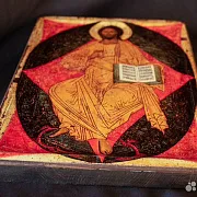 Икона деревянная "Спас в Силах" — красивый подарок — фотография 5