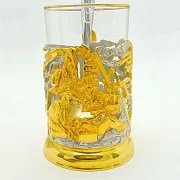 Латунный подстаканник «МЧС» — оригинальный подарок — фотография 2