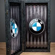 Нарды под стеклом «BMW» — оригинальный подарок — фотография 4