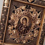 Подарочная резная Икона Неополимая Купина — фотография 2