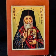 Икона деревянная "Святитель Нектарий Эгинский" — красивый подарок — фотография 5