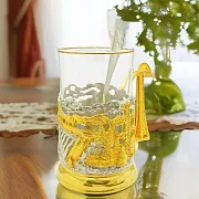 Латунный подстаканник «Электричество» — оригинальный подарок — фотография 1