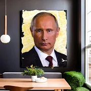 На память: Картина «В.В. Путин» с фотопечатью на ониксе — фотография 1