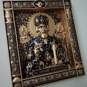 В подарок: Резная Икона из дерева. Святой Николай Чудотворец — фотография 4