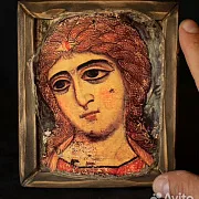 Икона "Ангел Златые Власы" 15*13 см — оригинальный подарок — фотография 1