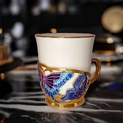 Красивая кофейная чашка "Бабочки" — необычный подарок — фотография 1