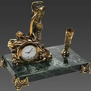 Ручная работа: Бронзовые часы «Шахтёрские» с одним пеналом — фотография 2