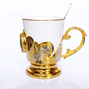 Фарфоровая кофейная пара "Агат". Златоуст — необычный подарок — фотография 4