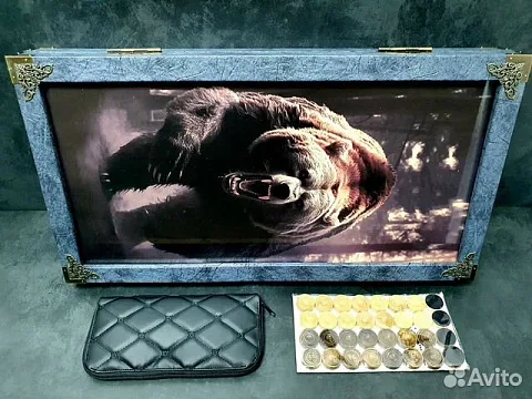 Нарды под стеклом «Хозяин тайги» — оригинальный подарок