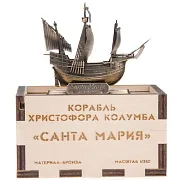 Бронзовая модель корабля «Санта-Мария», 1:350 — красивый подарок — фотография 7
