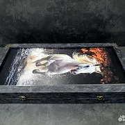 На память: Нарды под стеклом «Лошади» — фотография 8