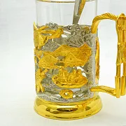 Латунный подстаканник «МЧС» — оригинальный подарок — фотография 3