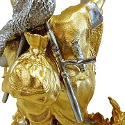 Композиция «Рыбак и улов» с позолотой, высота 170 мм — оригинальный подарок — фотография 5