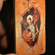 Иконка деревянная "Рождество Христово" — оригинальный подарок — фотография 2