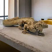 Скульптура из бронзы «Игуана» — необычный подарок — фотография 1
