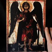 Икона "Архангел Михаил" копия с оригинала 14 вв — оригинальный подарок — фотография 1