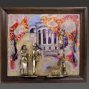 Картина «Вечерняя прогулка. Ессентуки» на ониксе с подсветкой — необычный подарок — фотография 6