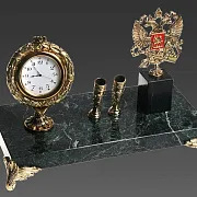 Часы «Элина» с гербом ФНС и подставками — красивый подарок — фотография 2