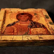 В подарок: Икона "Христос Вседержитель" дерево, ручная работа — фотография 3