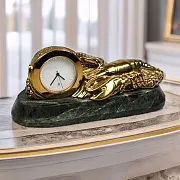 Сувенирные настольные часы с бронзовым раком — оригинальный подарок — фотография 1