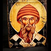 Икона авторская "Св. Спиридон Тримифунтский" — красивый подарок — фотография 1