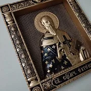Резная икона Священномученик Евгений — оригинальный подарок — фотография 5