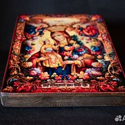 Подарочная икона Богоматери "Неувядаемый цвет" Ручная работа — фотография 3