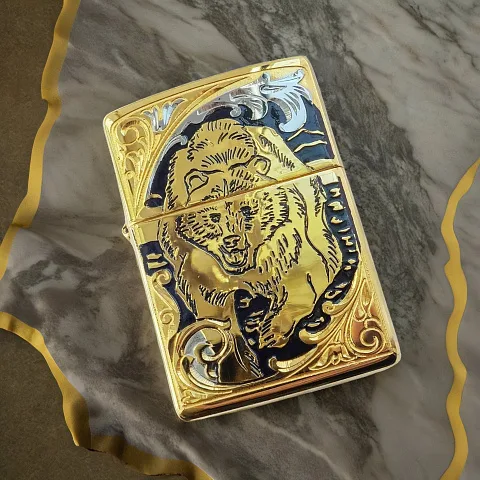 На память: Зажигалка Zippo оригинал "Медведь" № 3