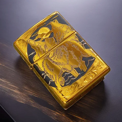 На память: Зажигалка Zippo оригинал "Волки"