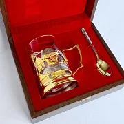 Подарочный металлический подстаканник «Защитники Отечества» — фотография 5