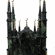 Подарочные настольные часы «Мечеть» из змеевика — фотография 3