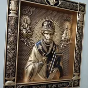 Резная Икона Николай Чудотворец — необычный подарок — фотография 5