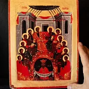 Подарочная икона деревянная "Сошествие Святого Духа" — фотография 1