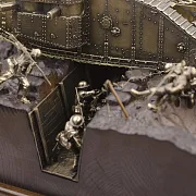 Диорама «Битва на реке Сомме», бронза и ясень, 1:35 — необычный подарок — фотография 5
