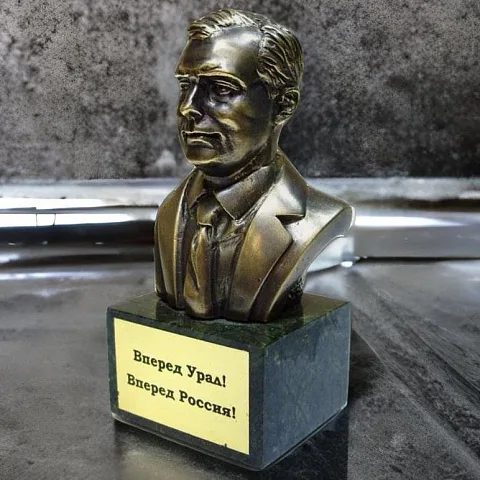Бюст «Медведев Д.А.» из бронзы — красивый подарок