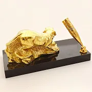 Ручка на подставке "Тигр". Златоуст — оригинальный подарок — фотография 6