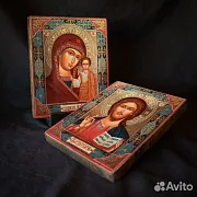 Венчальная пара. Казанская Богоматерь и Вседержите — оригинальный подарок — фотография 3