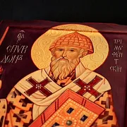 Икона деревянная св. Спиридон Тримифунтский — оригинальный подарок — фотография 6