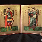 Пара икон. Архангелы Михаил и Гавриил. 21*17 см — необычный подарок — фотография 1