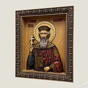 Икона резная из дерева Святой Князь Владимир — оригинальный подарок — фотография 3