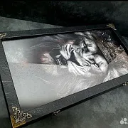 На память: Нарды под стеклом «Лев» — фотография 8