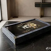 Нарды под стеклом «Царь зверей» — оригинальный подарок — фотография 10