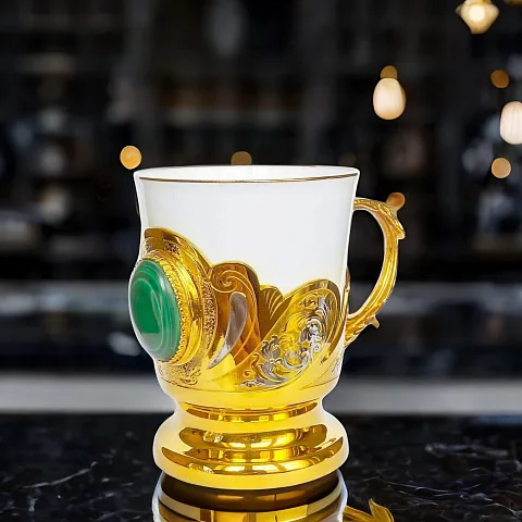 На память: Оригинальная кофейная чашка с малахитом. Златоуст