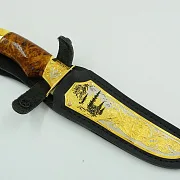 Златоустовский дамасский нож «Элитный» №1 — оригинальный подарок — фотография 3